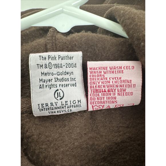 Vintage Y2K Pink Panther “back off” Hoodie Brown Size XL - Picture 7 of 10